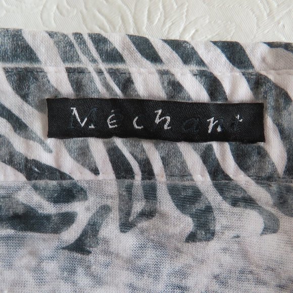 Mechant Zebra Motif Long Sleeves Button Up Collared Women’s Shirt XL - Picture 11 of 13